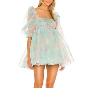 Selkie Puff dress in Miami Sofa